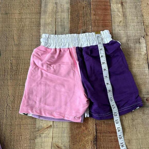 Black Pharaoh Womens Sweat suite set short sleeve top short joggers pink purple - Picture 10 of 16